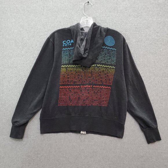 Coachella Women Sweatshirt‎ Small Gray 2014 Music Festival Full Zip Hoodie - Picture 7 of 9